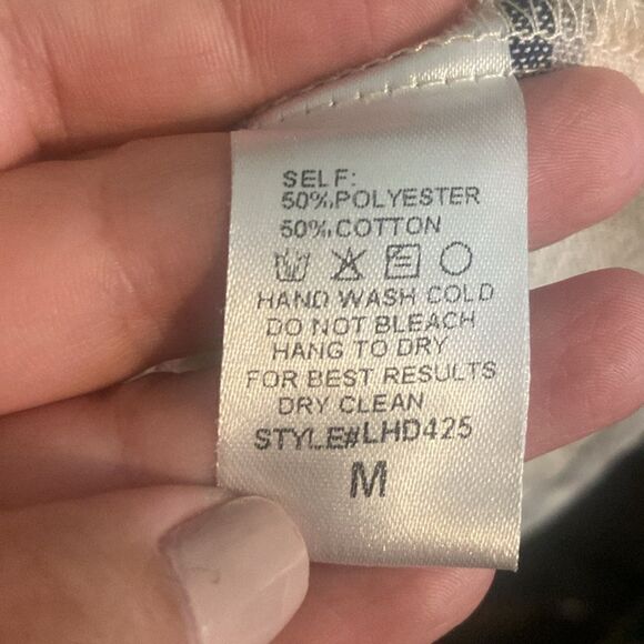 EUC Urban Outfitter LOVE+Harmony Stripe Woven Linen Blend Halter Neck Midi Dress - Picture 10 of 12